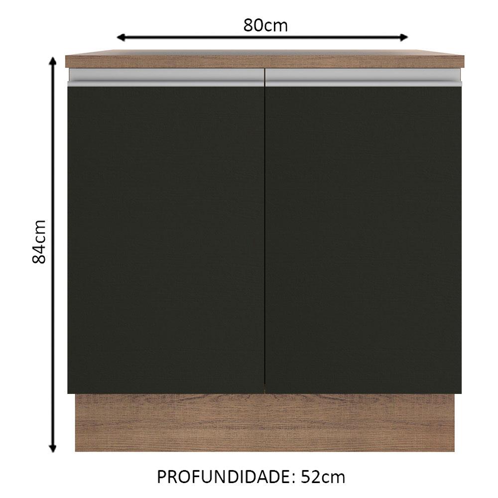 Foto 4 pulgar | Gabinete Bajo Cocina Madesa Glamy 80cm Con Encimera Mn