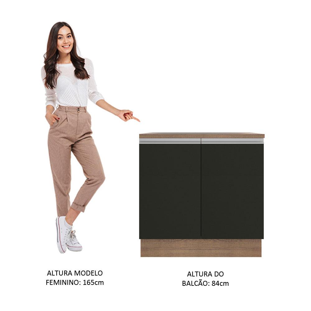 Foto 6 pulgar | Gabinete Bajo Cocina Madesa Glamy 80cm Con Encimera Mn