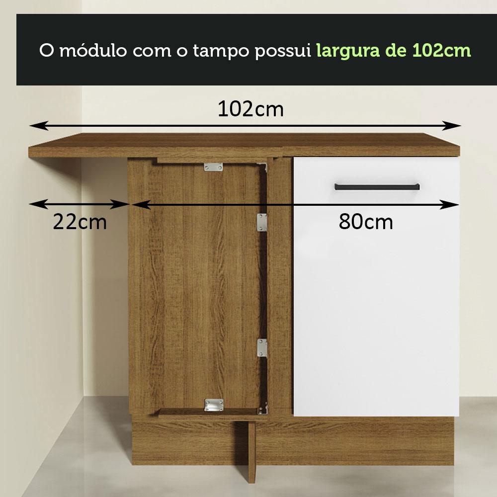Foto 8 pulgar | Gabinete Bajo Cocina Madesa Agata 102cm Con Encimera Mb