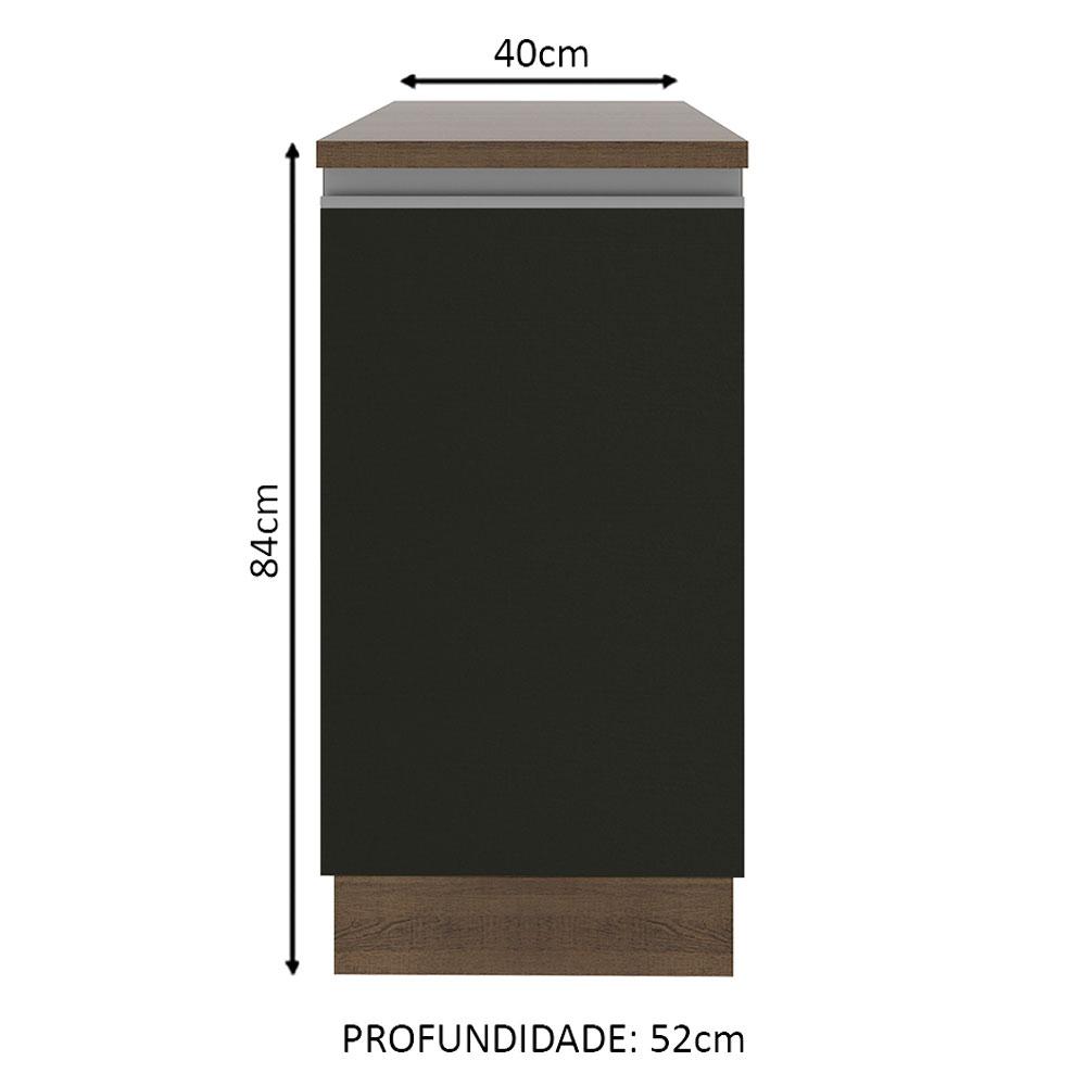 Foto 4 pulgar | Gabinete Bajo Cocina Madesa Glamy 40cm Con Encimera Mn