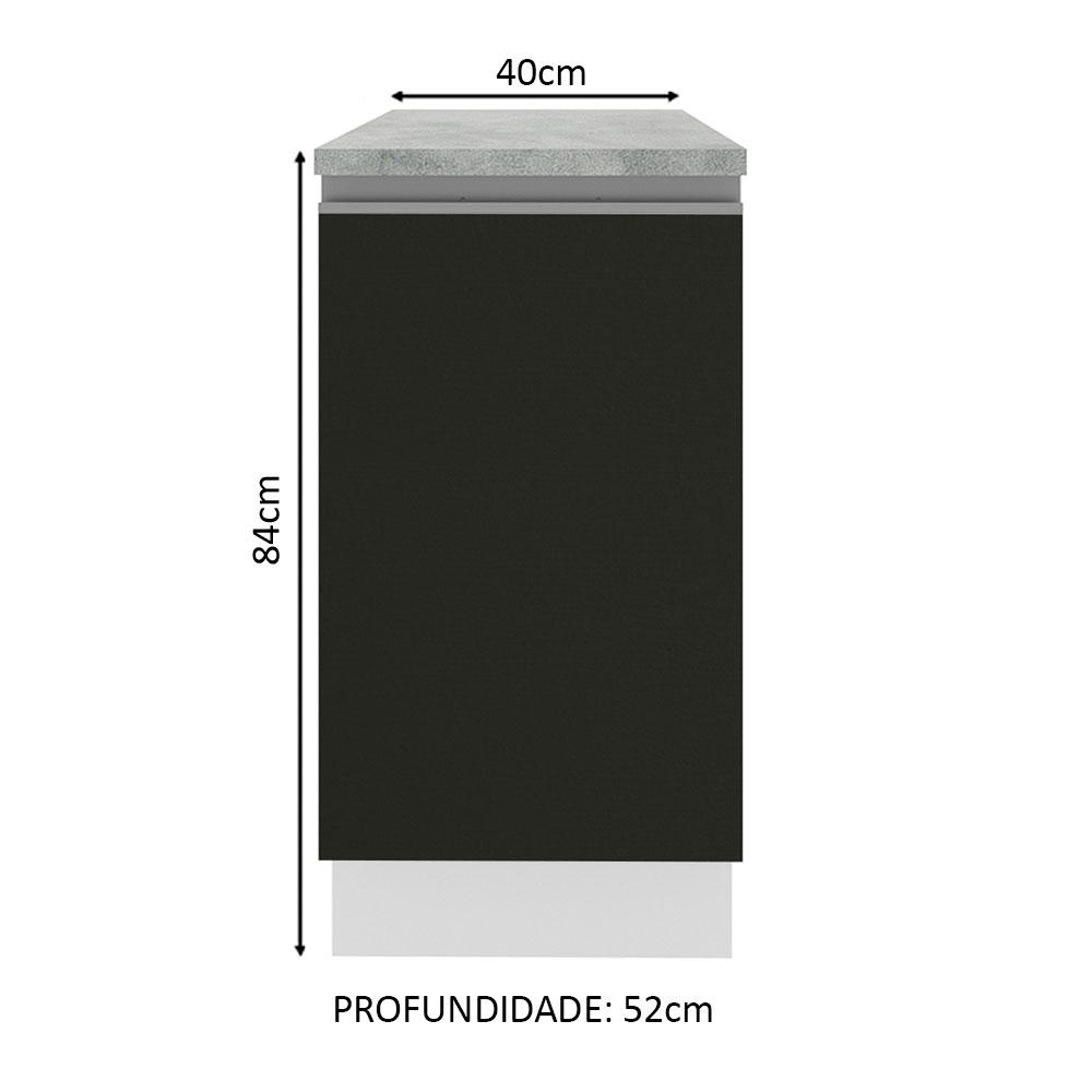 Foto 4 pulgar | Gabinete Bajo Cocina Madesa Glamy 40cm Con Encimera Bn