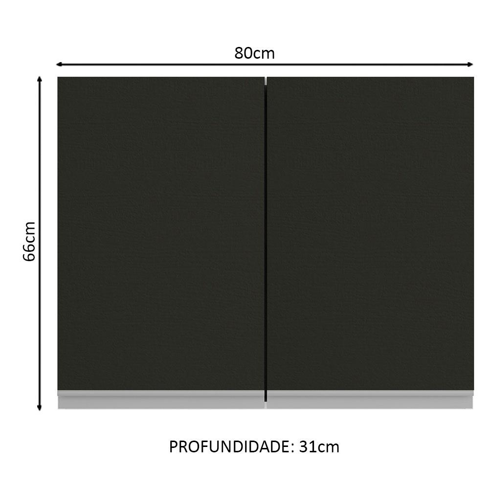 Foto 4 pulgar | Alacena Gabinete Superior Cocina Madesa Glamy 80cm Color Bn