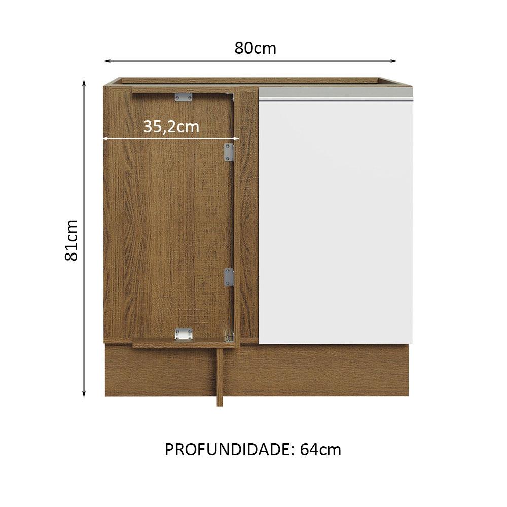 Foto 4 pulgar | Gabinete Bajo Cocina Madesa Glamy 80cm Sin Encimera Mb