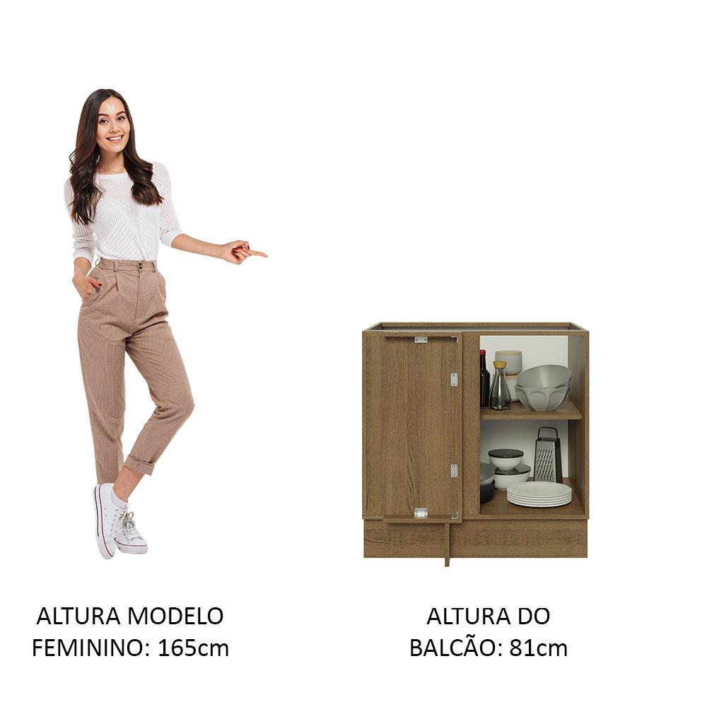 Foto 6 pulgar | Gabinete Bajo Cocina Madesa Glamy 80cm Sin Encimera Mb