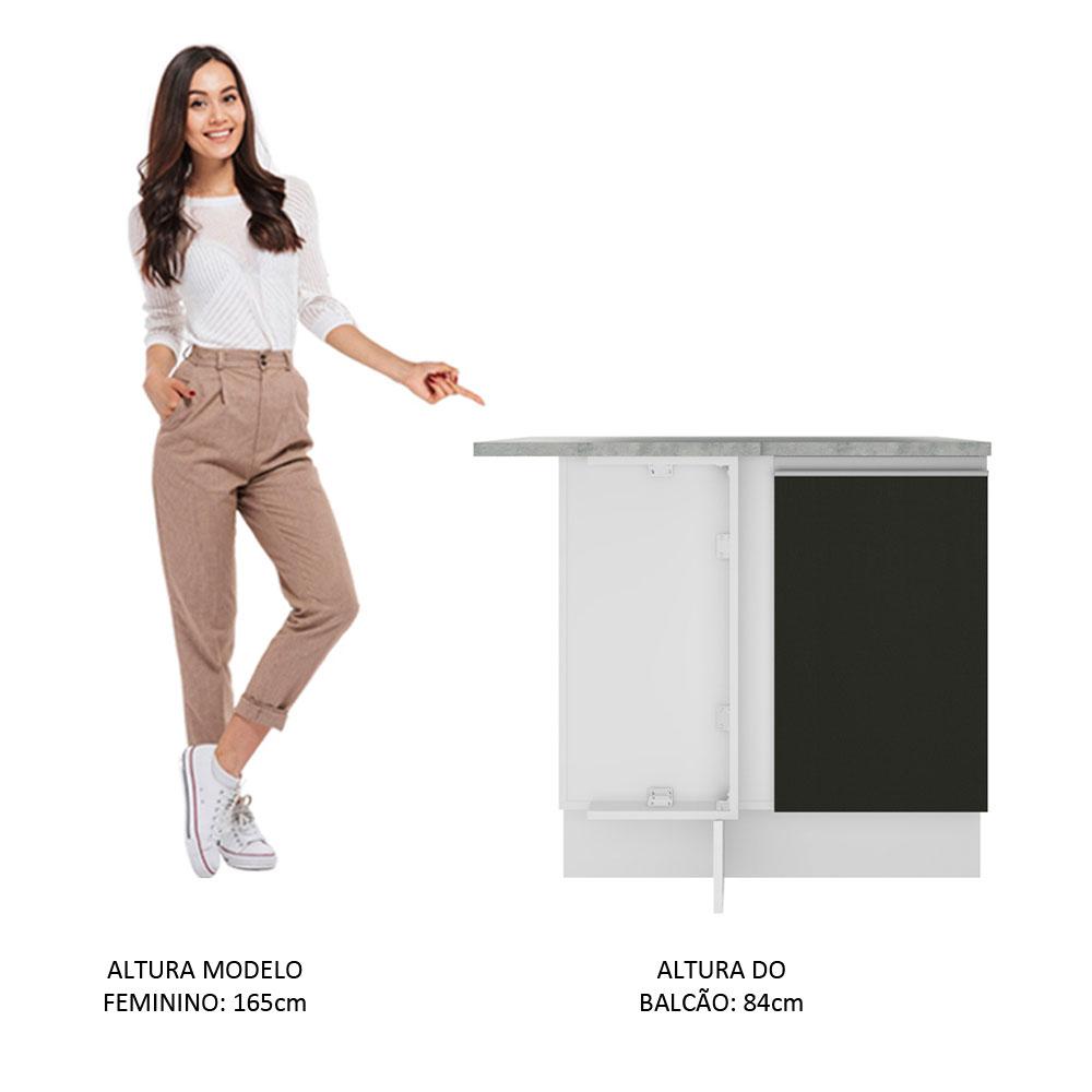 Foto 6 pulgar | Gabinete Bajo Cocina Madesa Glamy 94cm Con Encimera Bn
