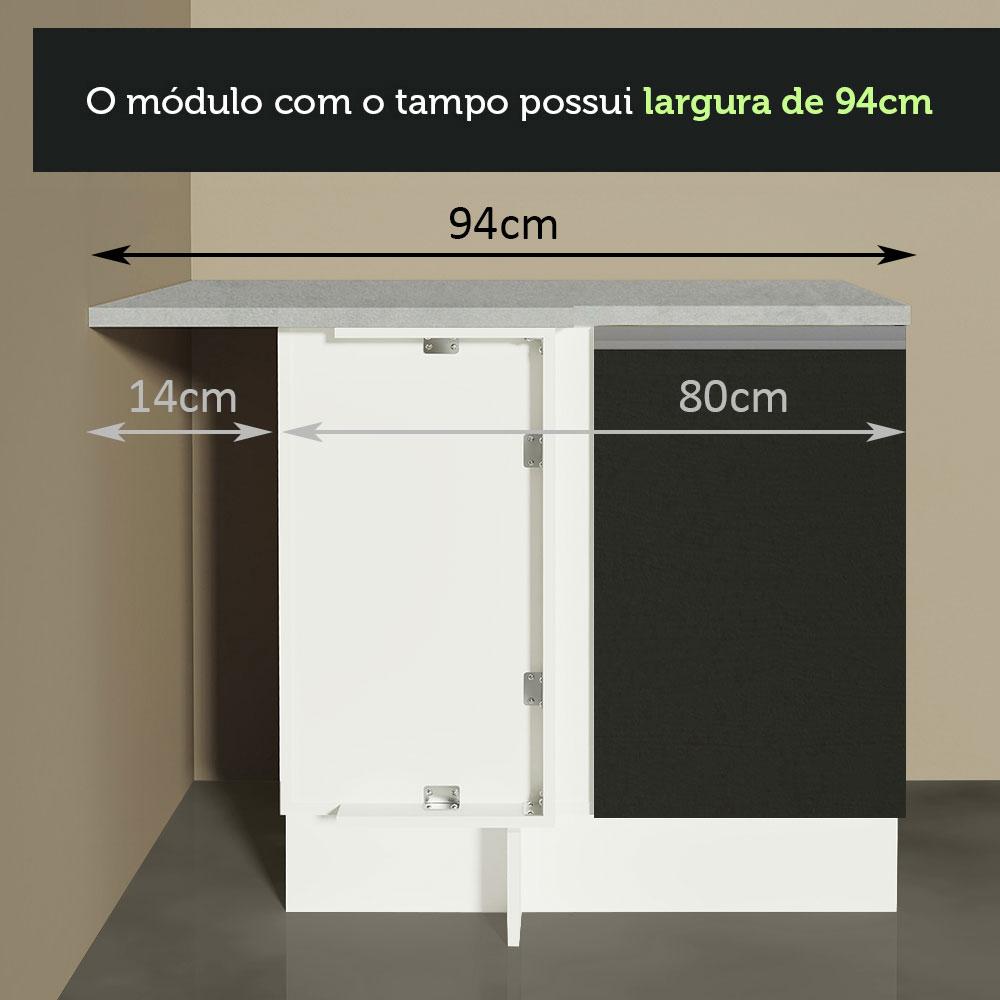 Foto 8 pulgar | Gabinete Bajo Cocina Madesa Glamy 94cm Con Encimera Bn