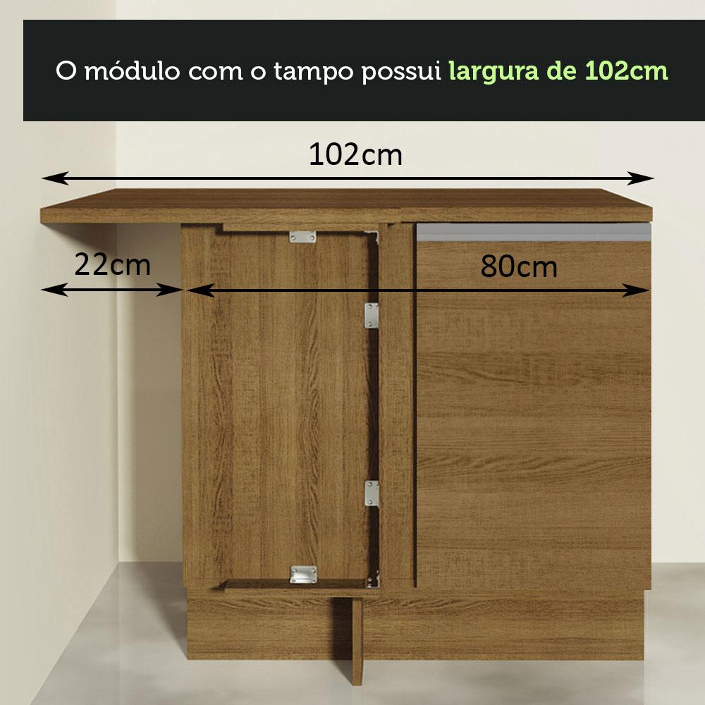 Foto 8 pulgar | Gabinete Bajo Cocina Madesa Agata 102cm Con Encimera Mm