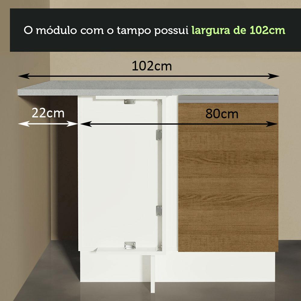 Foto 8 pulgar | Gabinete Bajo Cocina Madesa Glamy 102cm Con Encimera Bm