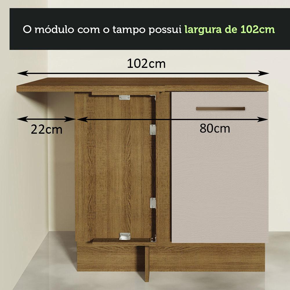 Foto 8 pulgar | Gabinete Bajo Cocina Madesa Agata 102cm Con Encimera Mc