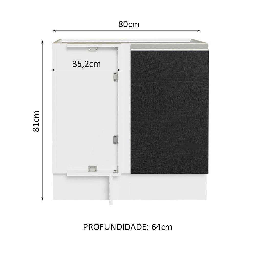 Foto 4 | Gabinete Bajo Cocina Madesa Glamy 80cm Sin Encimera Bn