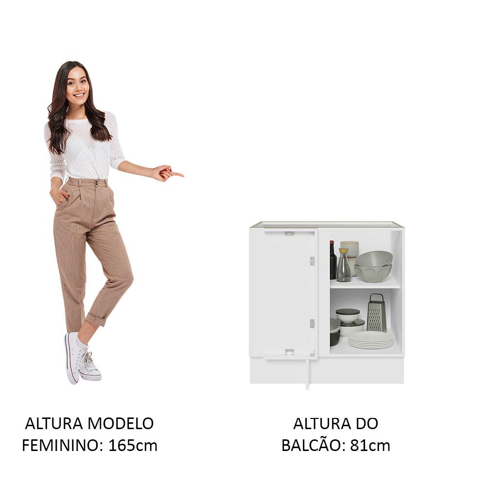 Foto 7 pulgar | Gabinete Bajo Cocina Madesa Glamy 80cm Sin Encimera Bn