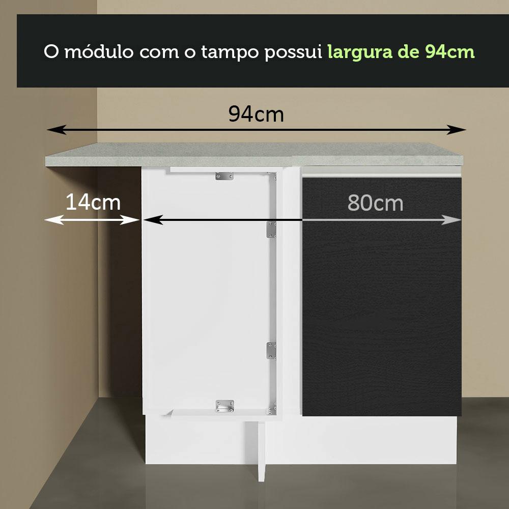 Foto 9 pulgar | Gabinete Bajo Cocina Madesa Glamy 80cm Sin Encimera Bn