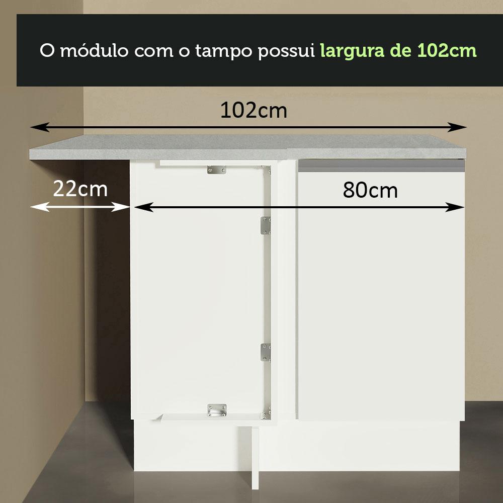 Foto 8 pulgar | Gabinete Bajo Cocina Madesa Agata 102cm Con Encimera Bb 01