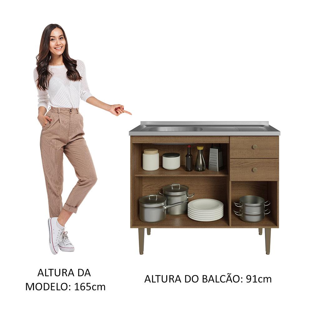 Foto 5 pulgar | Alacena Gabinete Bajo Cocina Madesa Gourmet 105 Con Tarja Mm