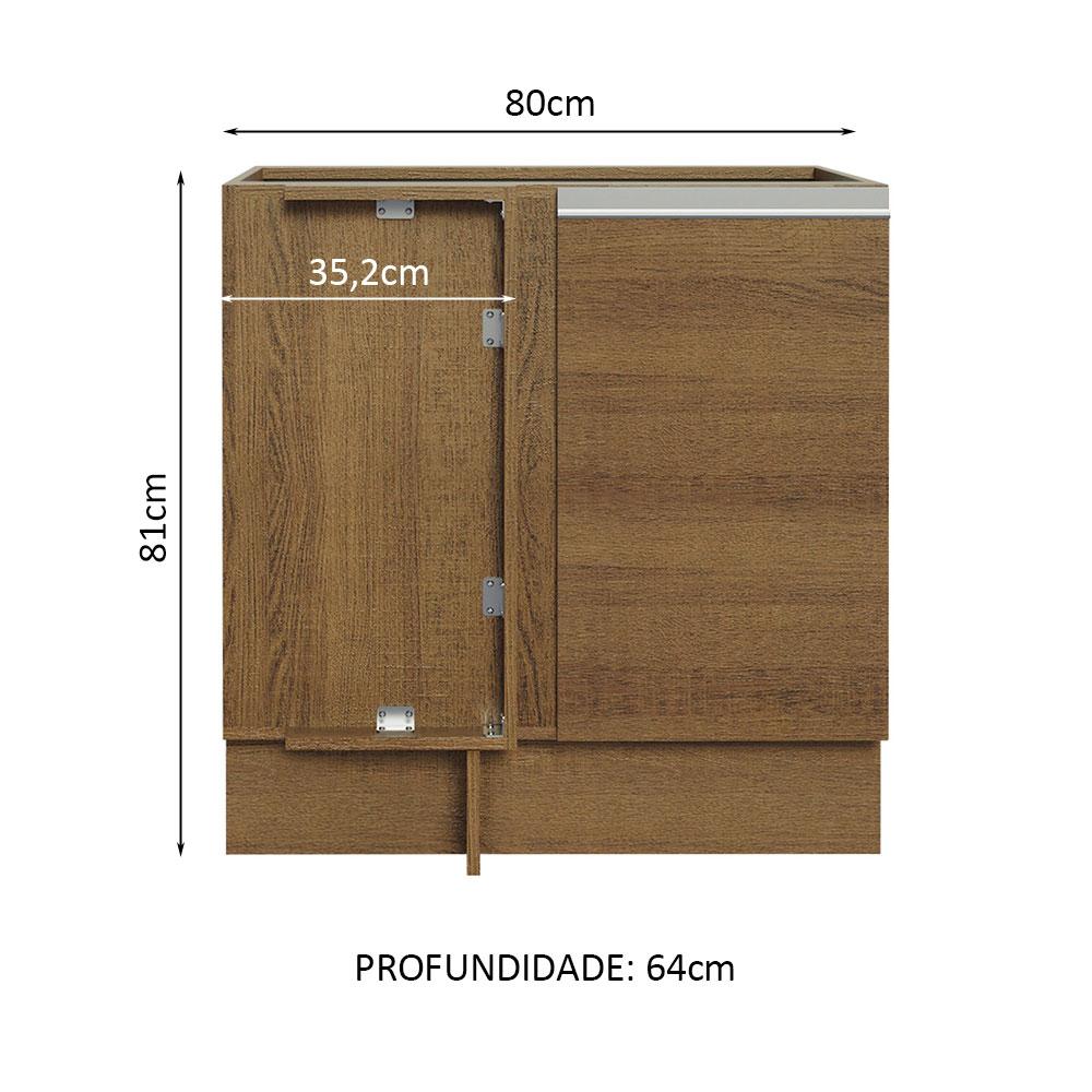 Foto 4 pulgar | Gabinete Bajo Cocina Madesa Glamy 80cm Sin Encimera Mm