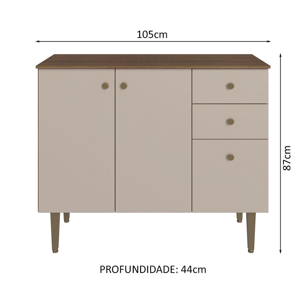 Foto 4 pulgar | Gabinete Bajo Cocina Madesa Gourmet 105cm Con Encimera Mc