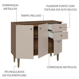 Foto 5 | Gabinete Bajo Cocina Madesa Gourmet 105cm Con Encimera Mc