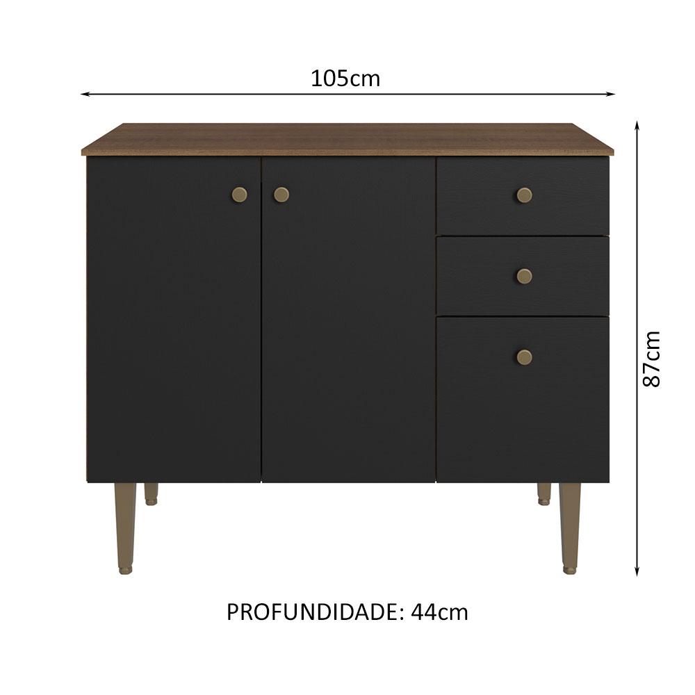 Foto 4 pulgar | Gabinete Bajo Cocina Madesa Gourmet 105cm Con Encimera Mn
