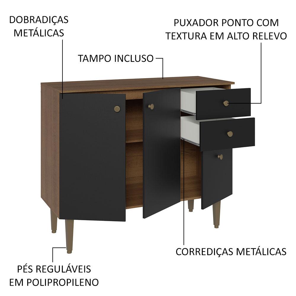 Foto 6 pulgar | Gabinete Bajo Cocina Madesa Gourmet 105cm Con Encimera Mn
