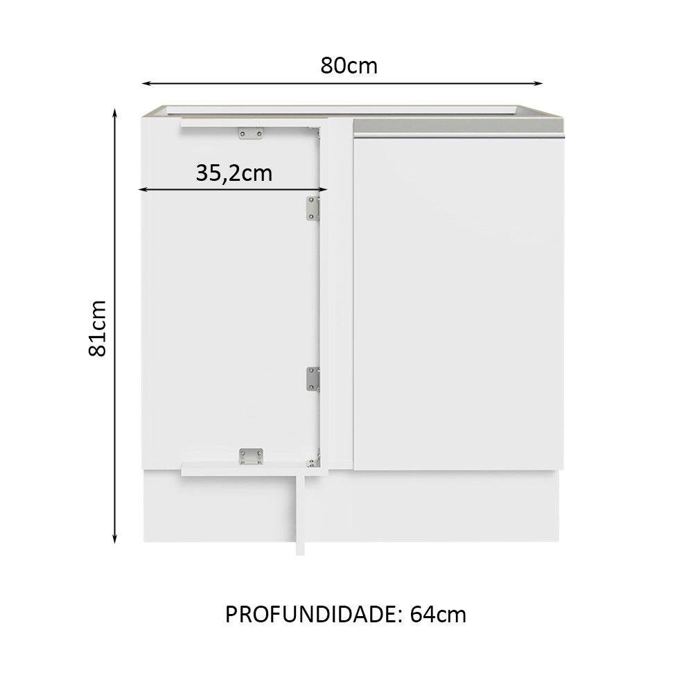 Foto 3 | Gabinete Bajo Cocina Madesa Glamy 80cm Sin Encimera Bb