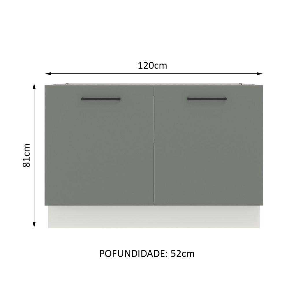 Foto 4 pulgar | Gabinete Bajo Cocina Madesa Agata 120cm Sin Encimera Bg
