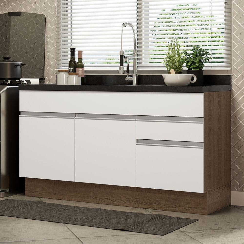 Foto 3 pulgar | Gabinete Bajo Cocina Madesa Glamy 150cm Sin Encimera Mb