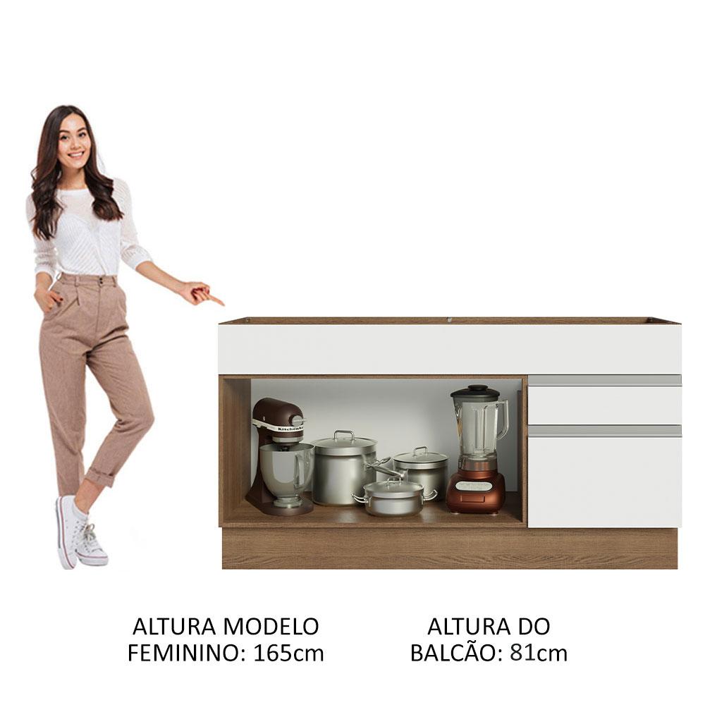 Foto 5 pulgar | Gabinete Bajo Cocina Madesa Glamy 150cm Sin Encimera Mb