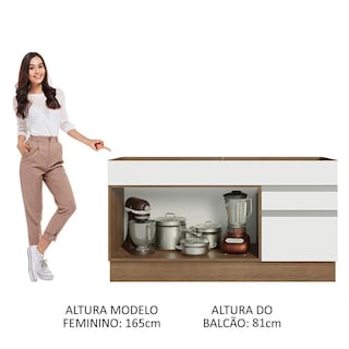 Foto 4 | Gabinete Bajo Cocina Madesa Glamy 150cm Sin Encimera Mb