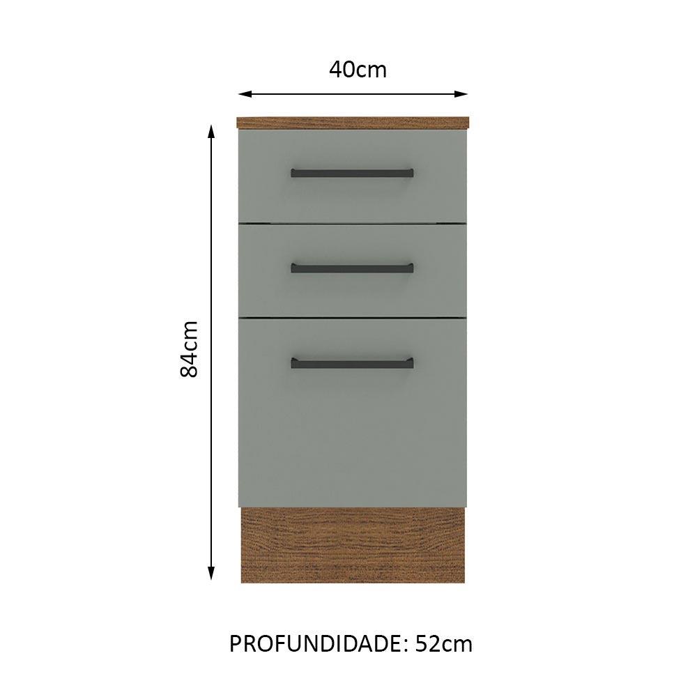 Foto 4 pulgar | Gabinete Bajo Cocina Madesa Agata 40cm Con Encimera Mg