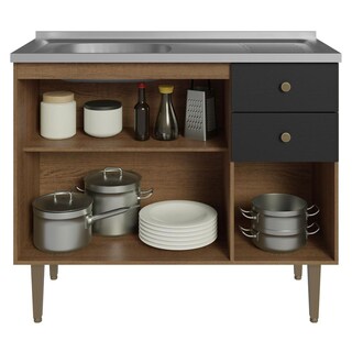 Foto 2 | Alacena Gabinete Bajo Cocina Madesa Gourmet 105 Con Tarja Mn