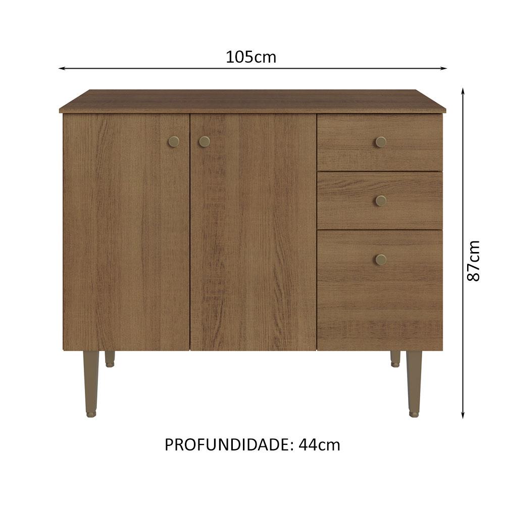 Foto 4 pulgar | Gabinete Bajo Cocina Madesa Gourmet 105cm Con Encimera Mm
