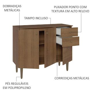 Foto 5 | Gabinete Bajo Cocina Madesa Gourmet 105cm Con Encimera Mm