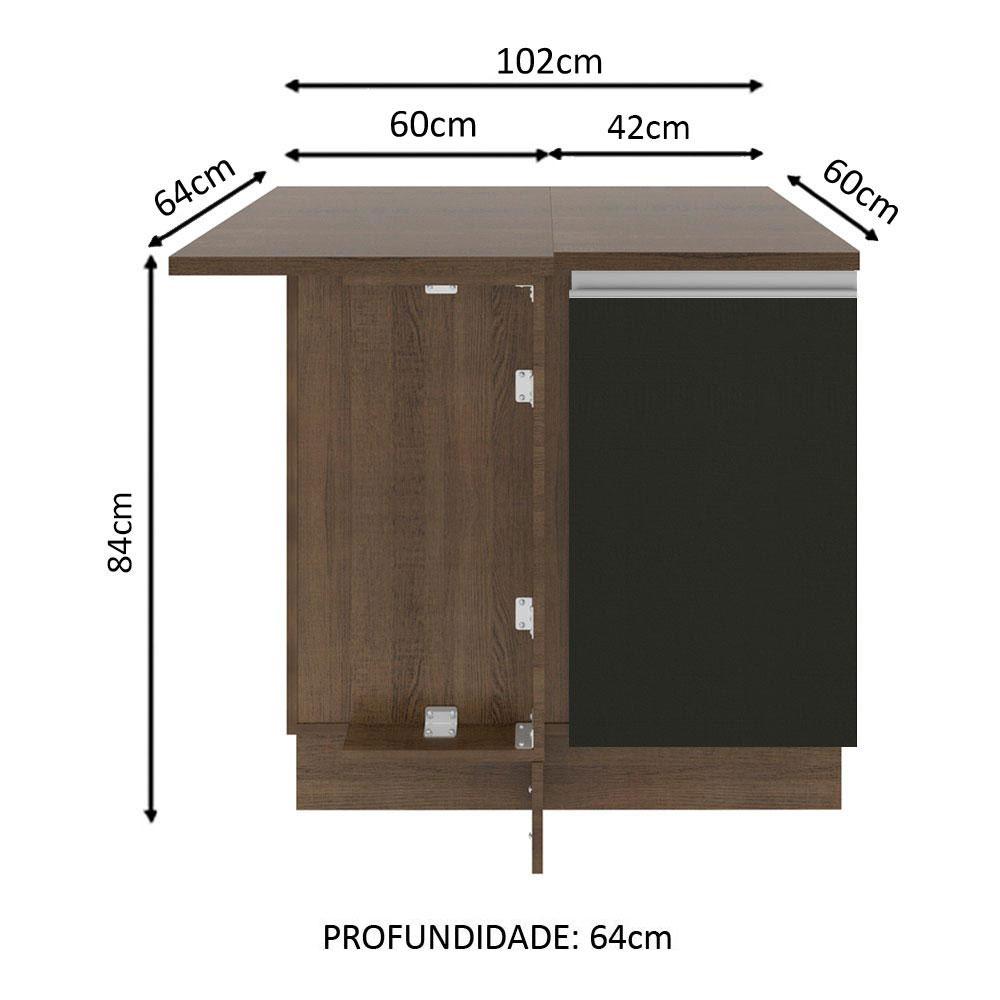 Foto 4 pulgar | Gabinete Bajo Cocina Madesa Agata 102cm Con Encimera Mc