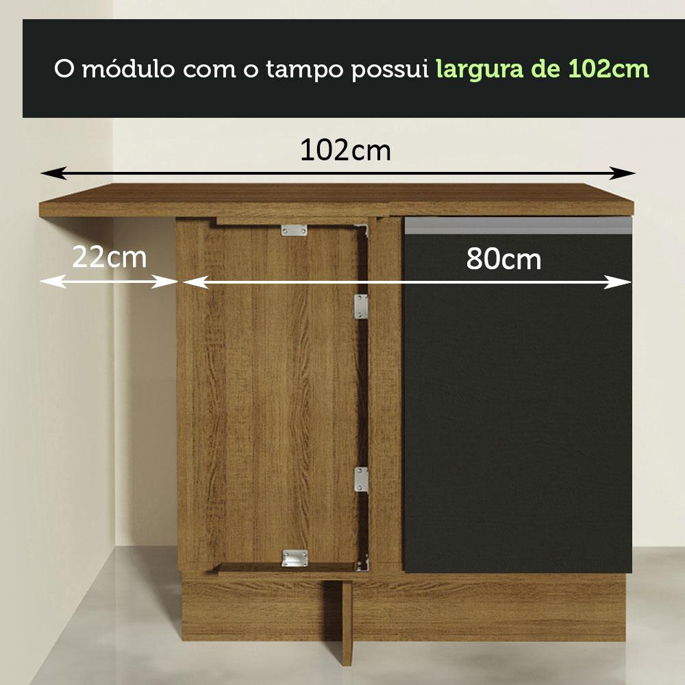 Foto 8 pulgar | Gabinete Bajo Cocina Madesa Agata 102cm Con Encimera Mc