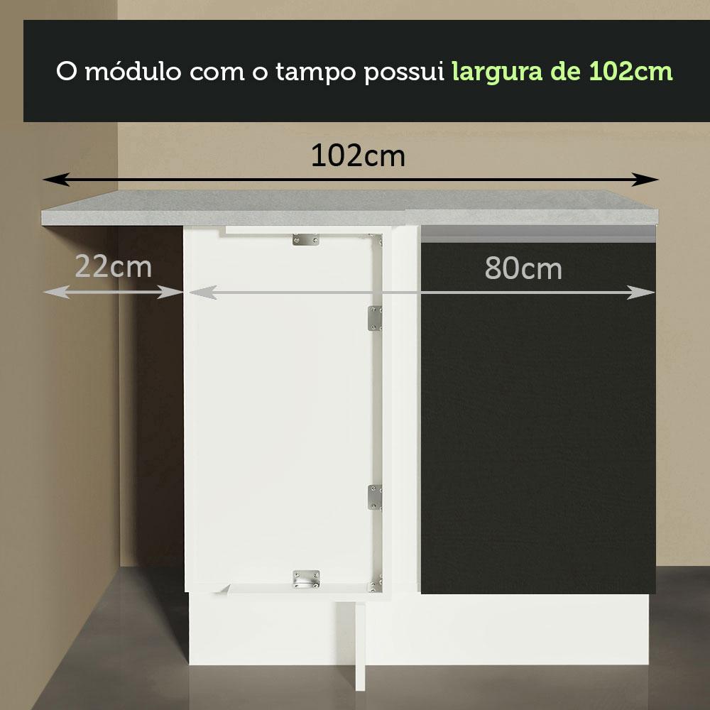 Foto 8 pulgar | Gabinete Bajo Cocina Madesa Agata 102cm Con Encimera Bn