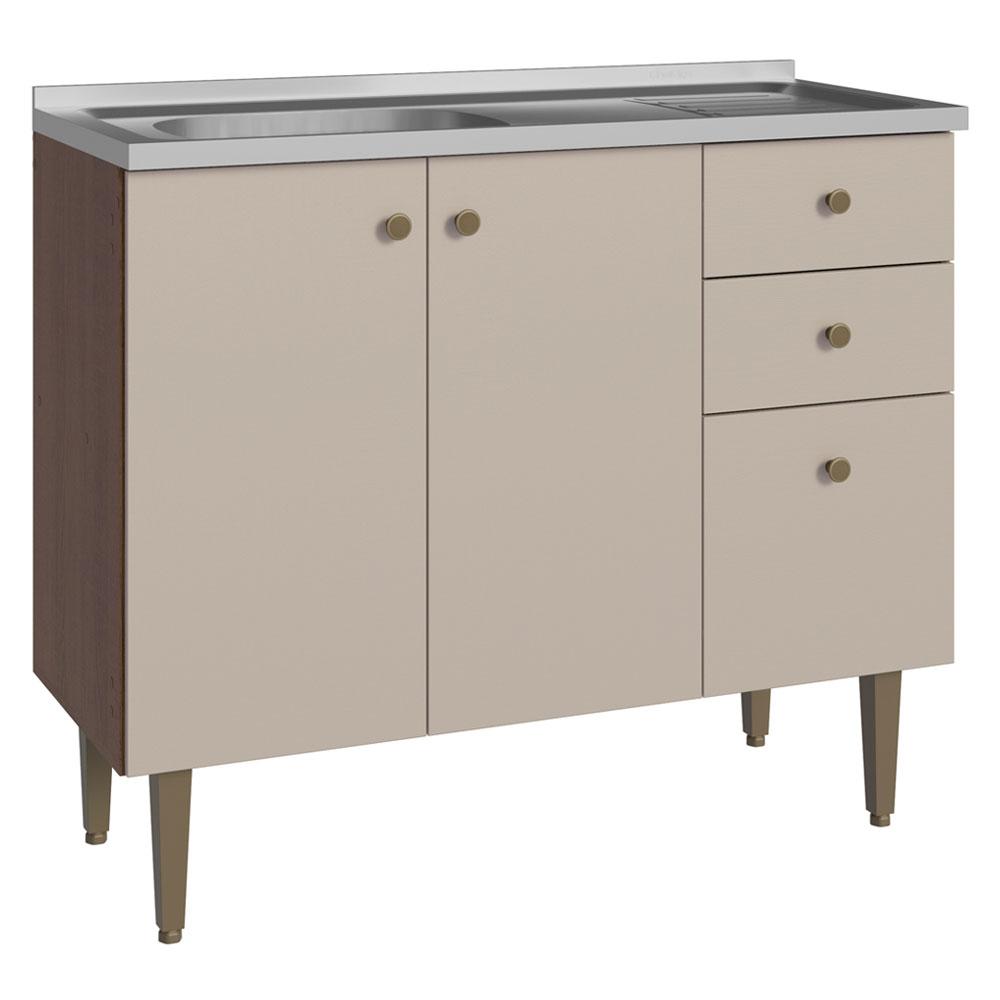 Alacena Gabinete Bajo Cocina Madesa Gourmet 105 Con Tarja Mc