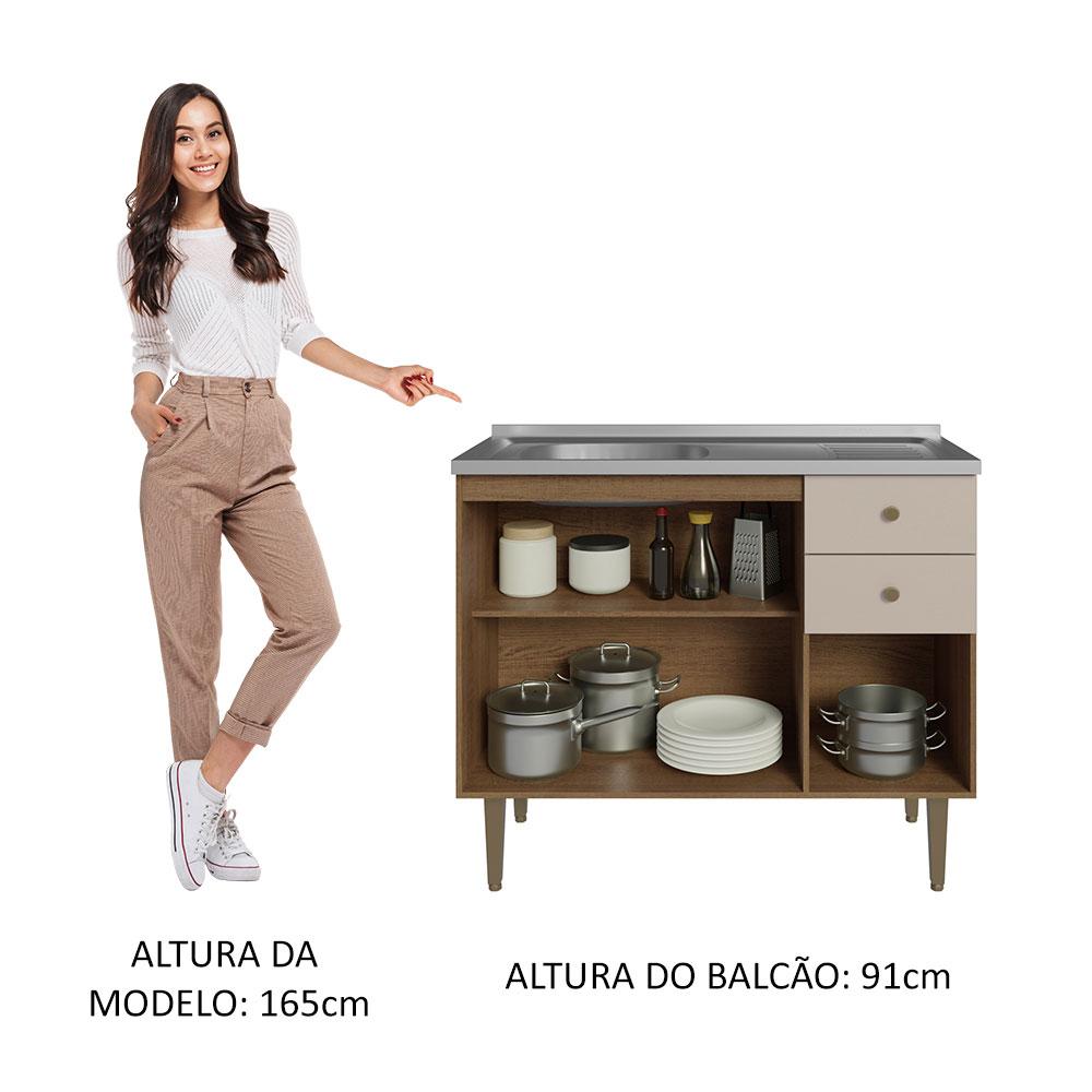 Foto 5 pulgar | Alacena Gabinete Bajo Cocina Madesa Gourmet 105 Con Tarja Mc