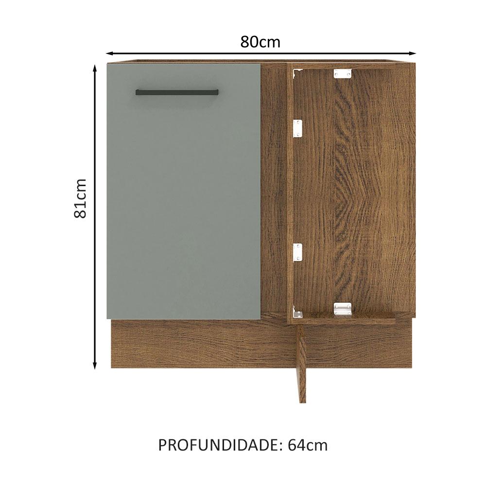 Foto 4 pulgar | Gabinete Bajo Cocina Madesa Agata 80cm Sin Encimera Mg