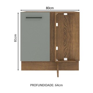 Foto 3 | Gabinete Bajo Cocina Madesa Agata 80cm Sin Encimera Mg