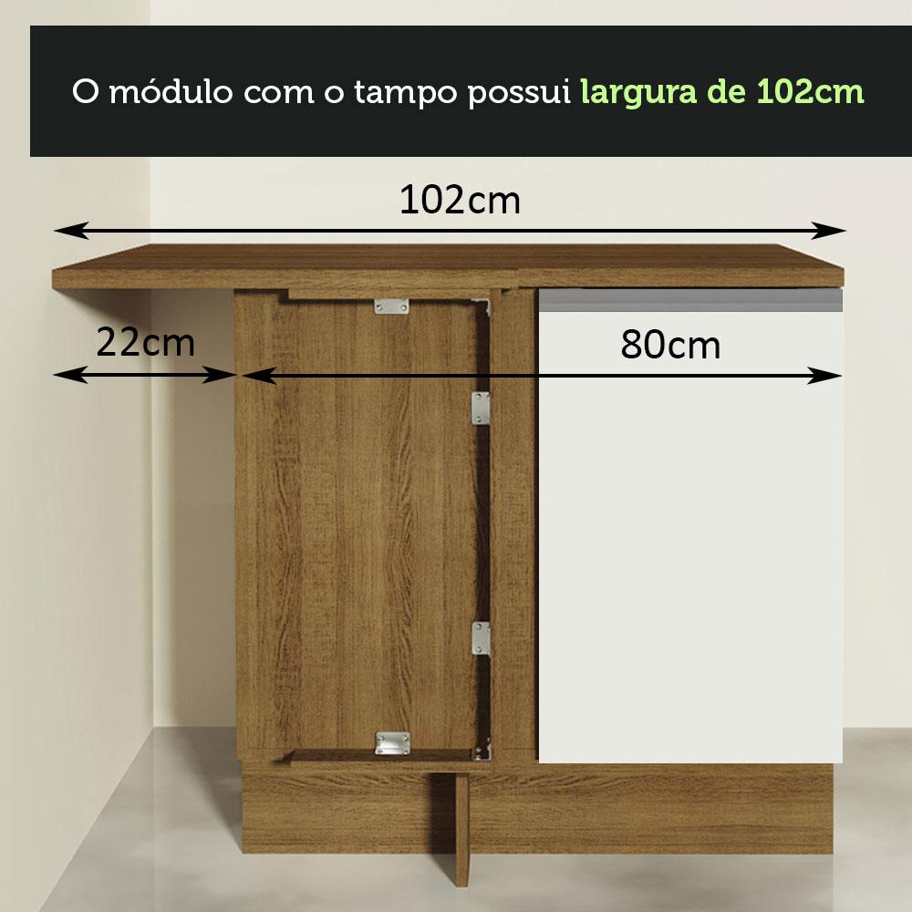 Foto 8 pulgar | Gabinete Bajo Cocina Madesa Agata 102cm Con Encimera Mb 01