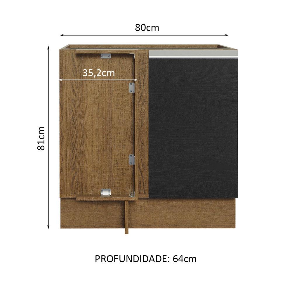Foto 4 pulgar | Gabinete Bajo Cocina Madesa Glamy 80cm Sin Encimera Mn