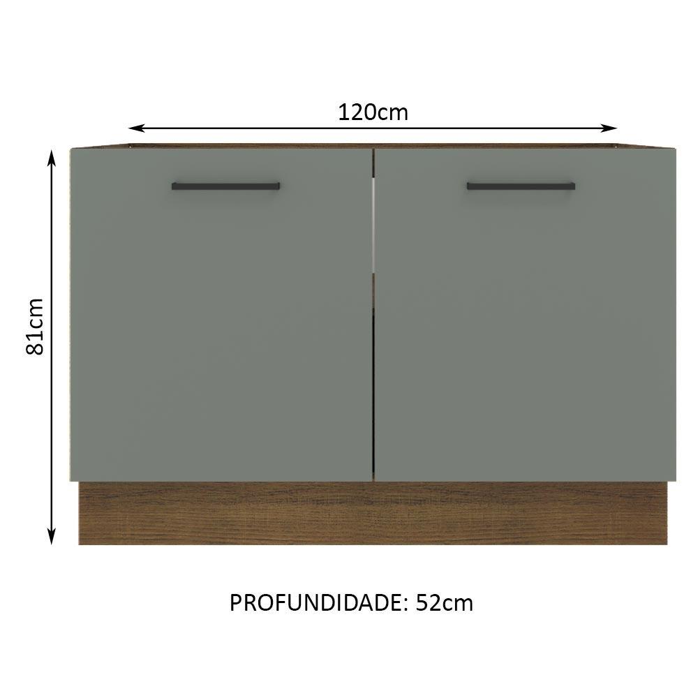 Foto 3 | Gabinete Bajo Cocina Madesa Agata 120cm Sin Encimera Mg