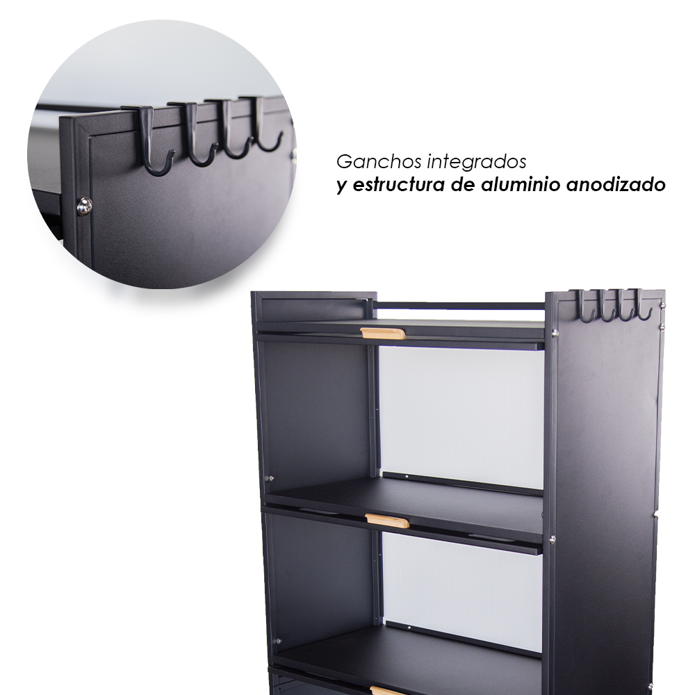 Foto 7 pulgar | Ilios Innova | Estante 5 Niveles Con Cajones Y Ganchos