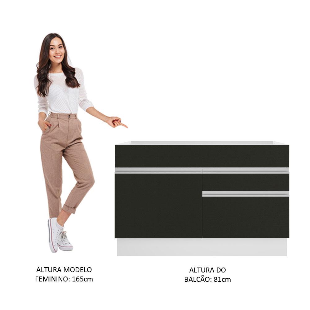 Foto 6 pulgar | Gabinete Bajo Cocina Madesa Agata 120cm Sin Encimera Bn