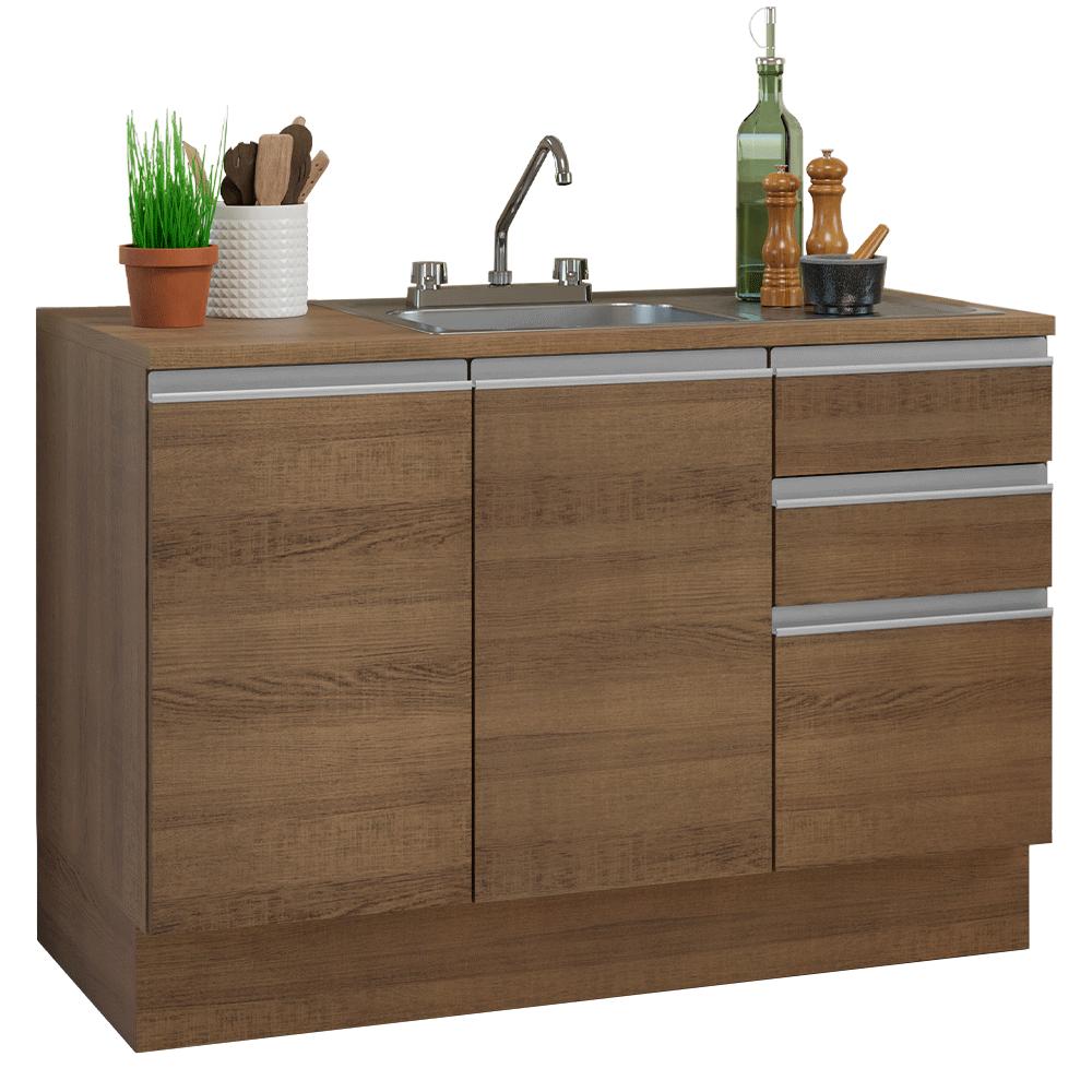 Foto 2 pulgar | Gabinete Bajo De Cocina Compacta Madesa Luna Con Tarja Mm