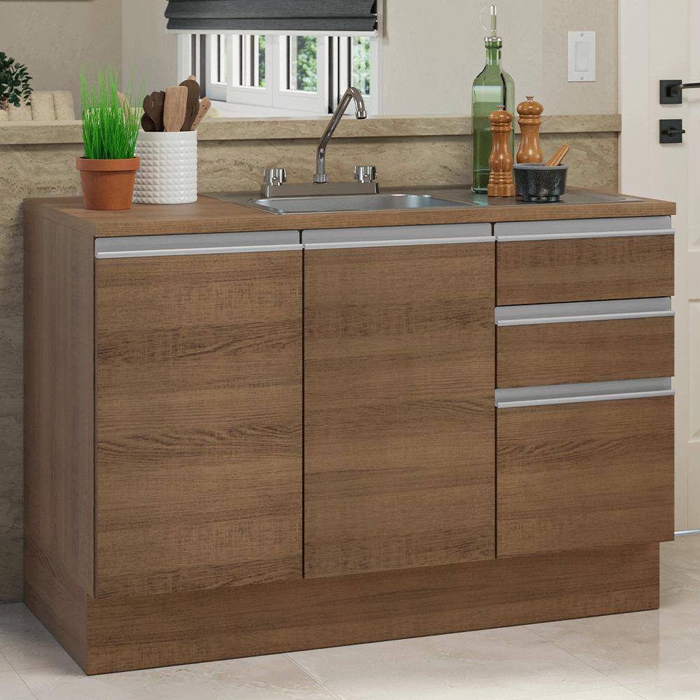 Foto 3 pulgar | Gabinete Bajo De Cocina Compacta Madesa Luna Con Tarja Mm