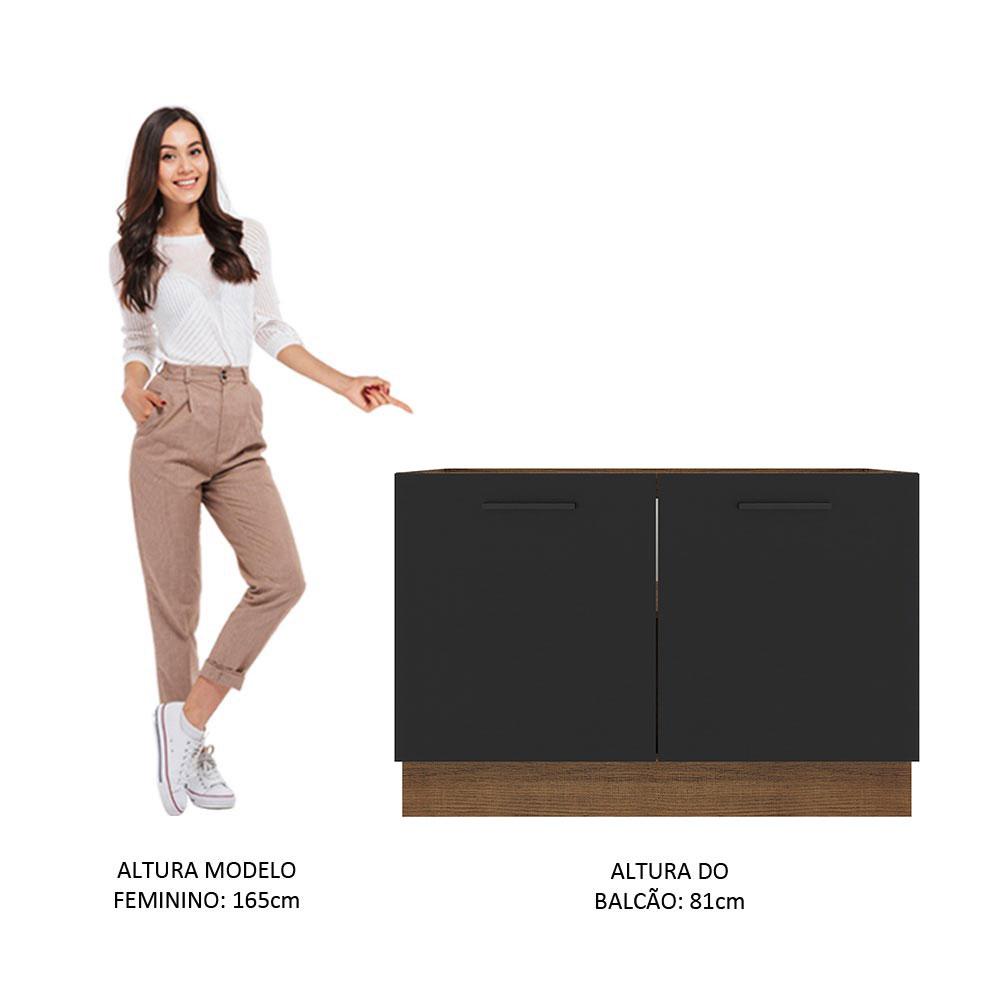 Foto 6 pulgar | Gabinete Bajo Cocina Madesa Agata 120cm Sin Encimera Mn