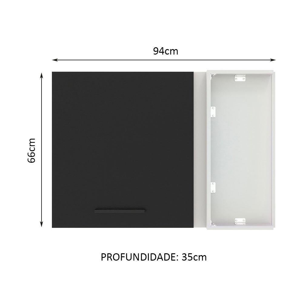 Foto 4 pulgar | Alacena Gabinete Superior Cocina Madesa Agata 94cm Nb