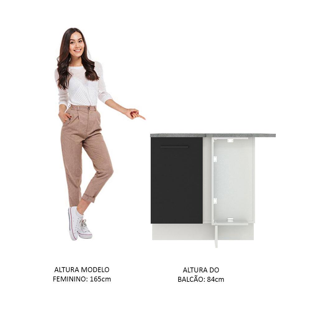 Foto 6 pulgar | Gabinete Bajo Cocina Madesa Agata 94cm Con Encimera Bn