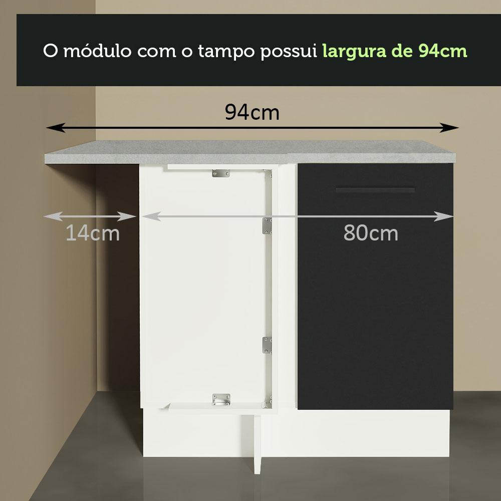 Foto 8 pulgar | Gabinete Bajo Cocina Madesa Agata 94cm Con Encimera Bn
